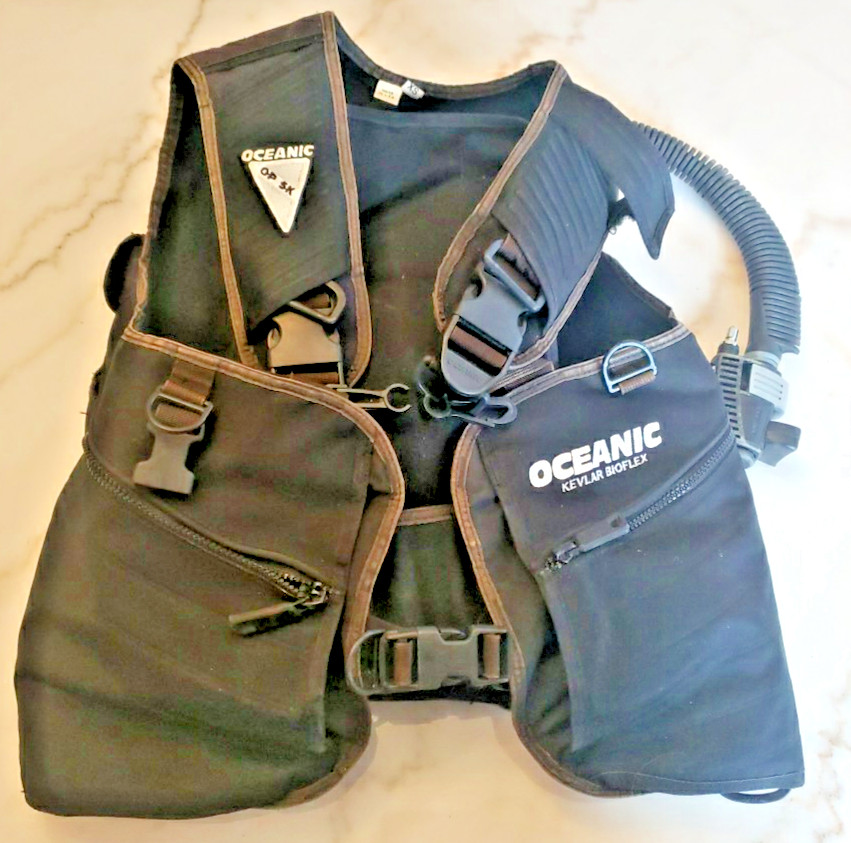 Oceanic Bioflex Vest OP5K Scuba (Extra Small) Used Black See Pictures Ships Fast