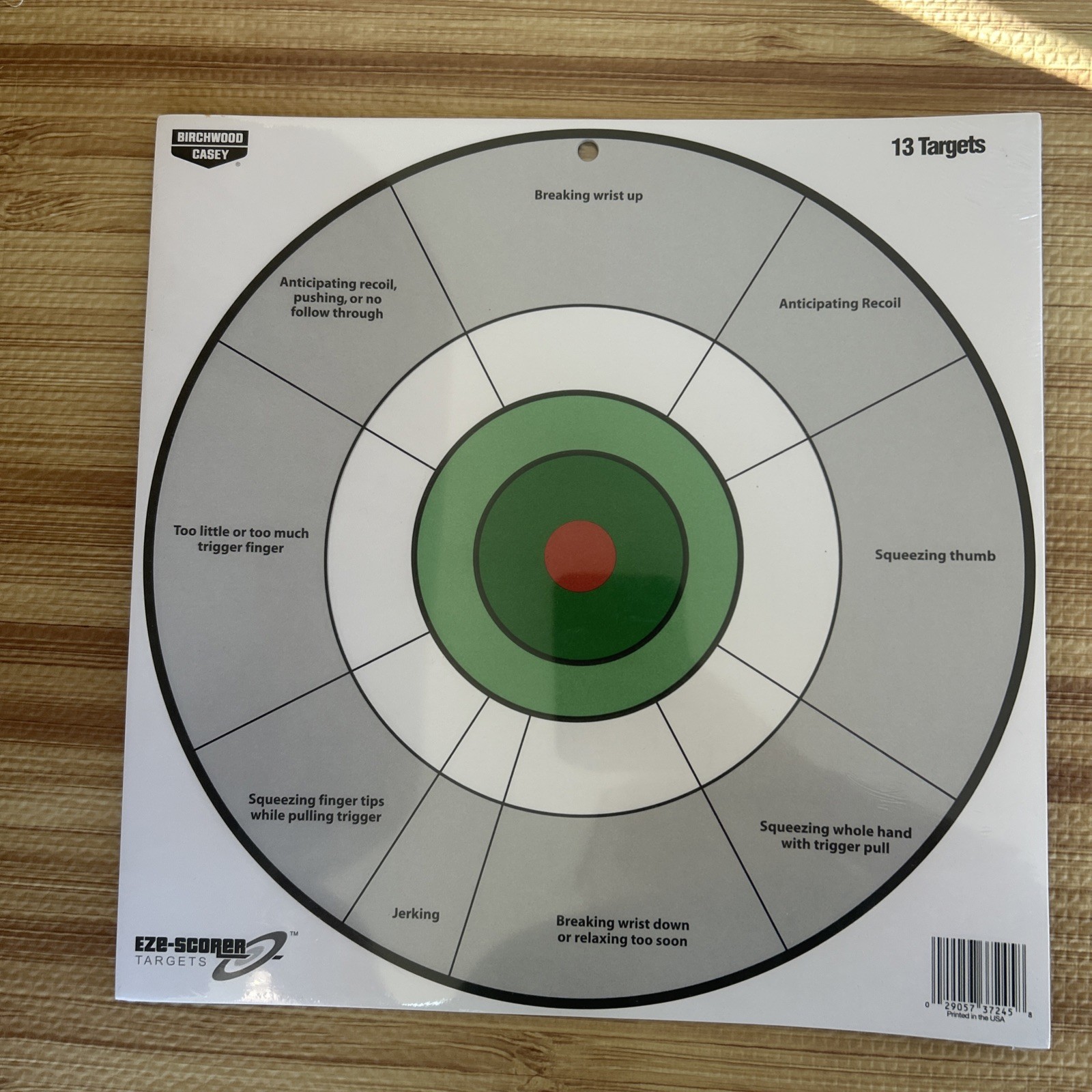 Birchwood Casey EZE-Scorer 12 Inch Handgun Trainer Paper Targets 13pk B35-36