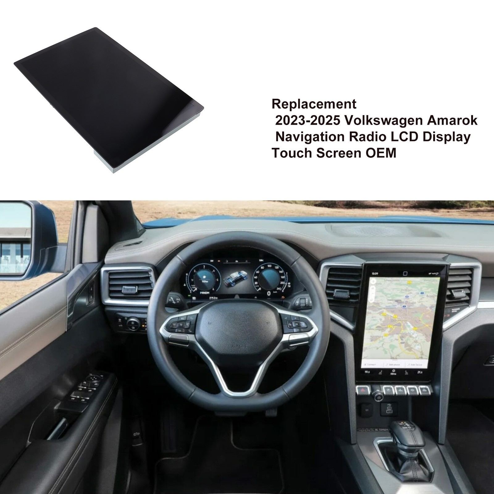 Replacement 2023-2025 Volkswagen Amarok Navigation Radio LCD Display Touch Scree