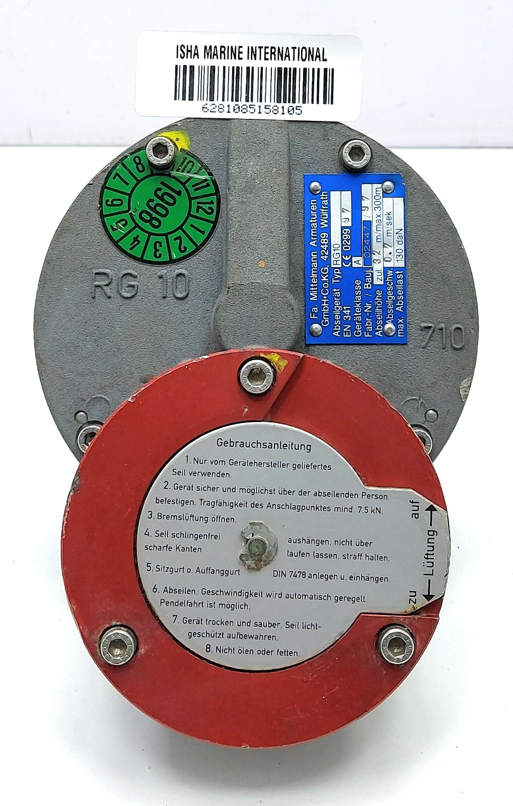 Mittelmann RG10 Descent & Rescue Device 8105