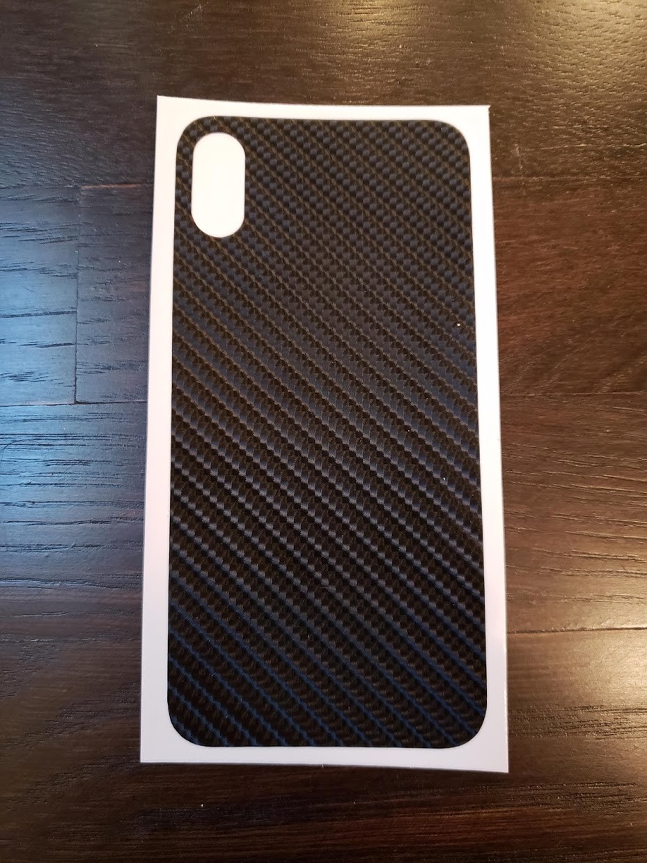 Apple iPhone XS Max Decal Skin - Genuine 3M 2080 Black Carbon Fiber Vinyl