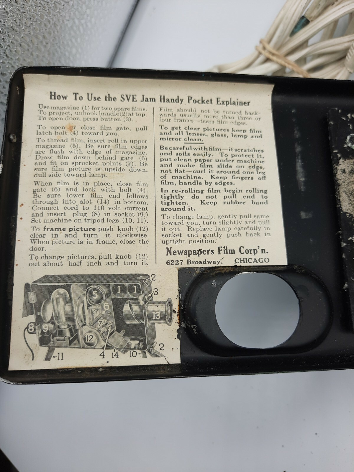 Jam Handy Pocket Explainer Projector Model E VINTAGE