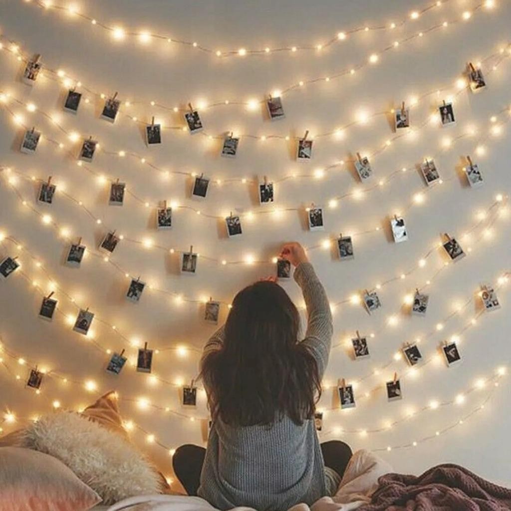 30 LED Photo Clip Fairy Lights 3m Battery String White Wedding Home Decor