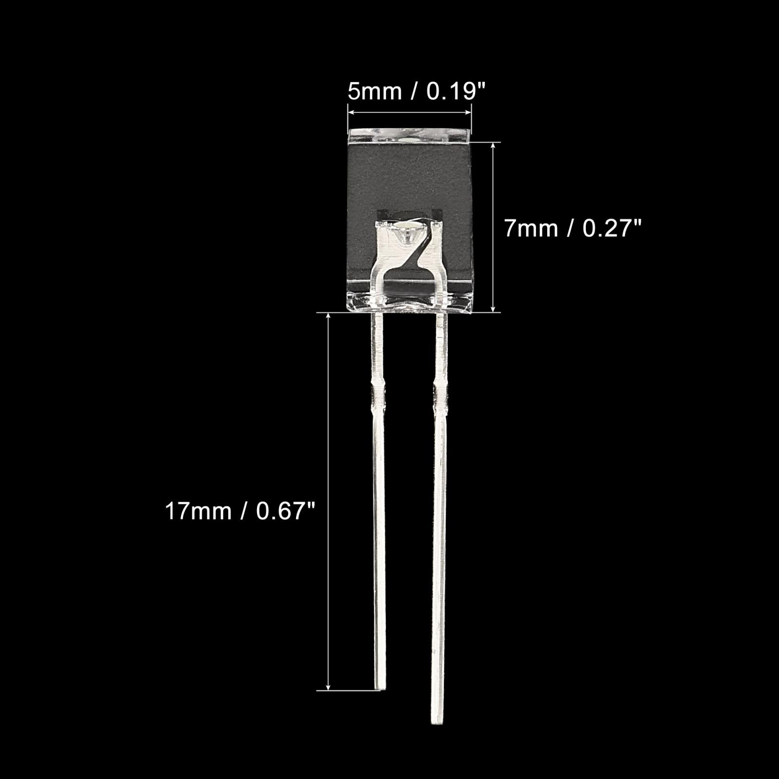 150Pcs 2x5x7mm Light Diode Rectangular Bright Clear LED Lamp Bulb White