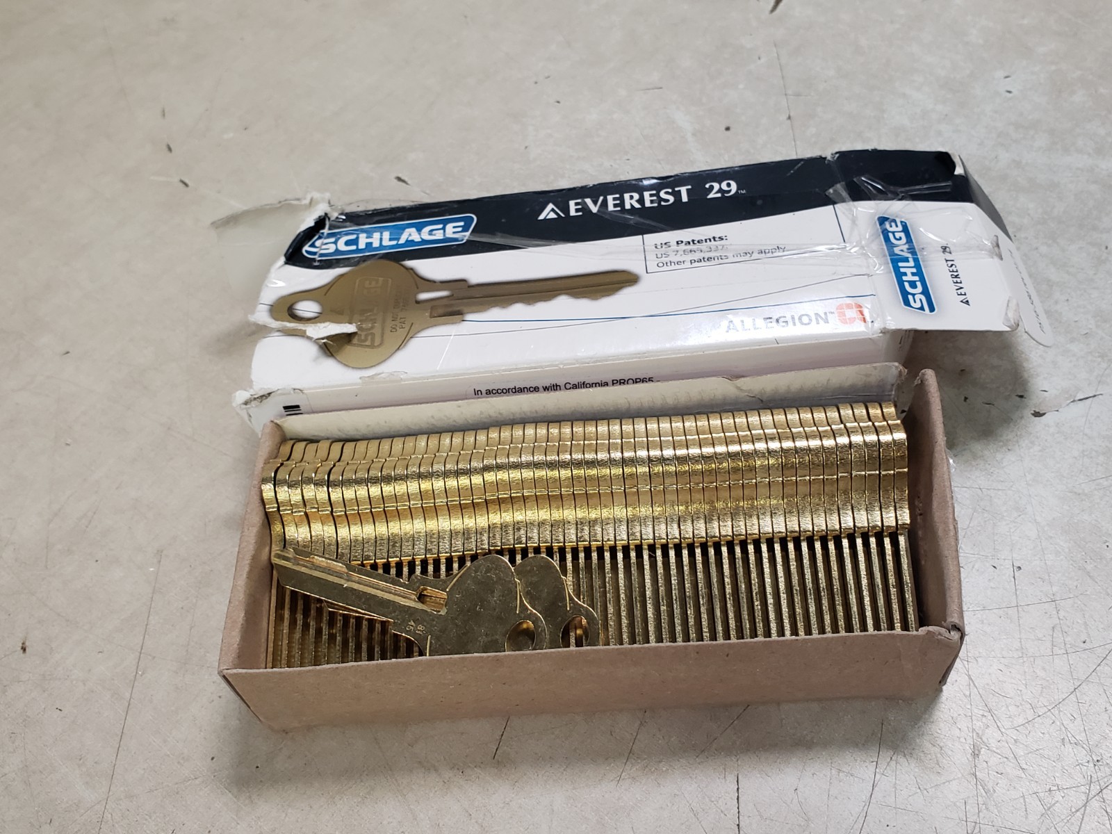 Box of 50 - Schlage Everest 29 Key Blank Commercial