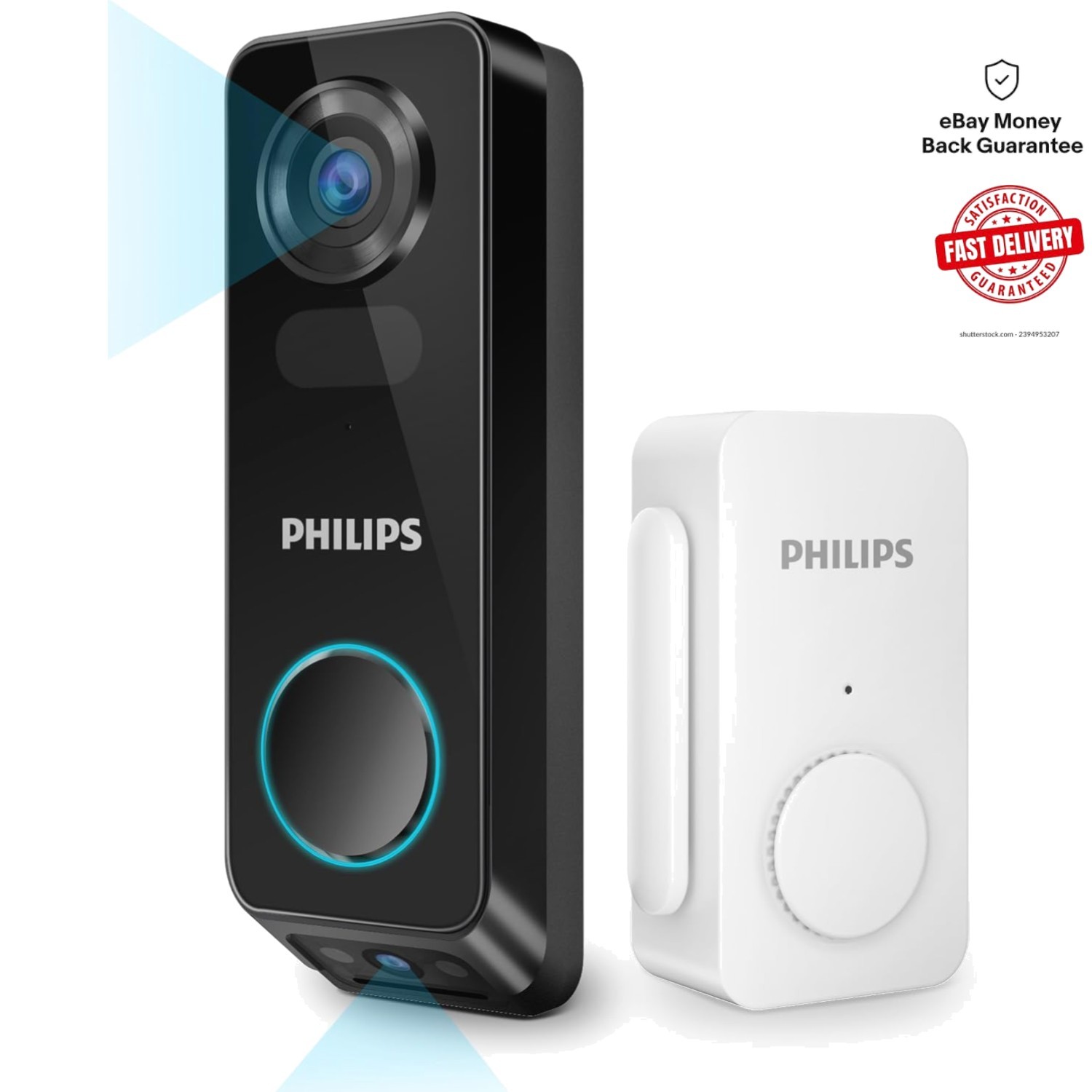 High-Definition 2K Video Doorbell with Advanced Motion Sensor & Privacy Features