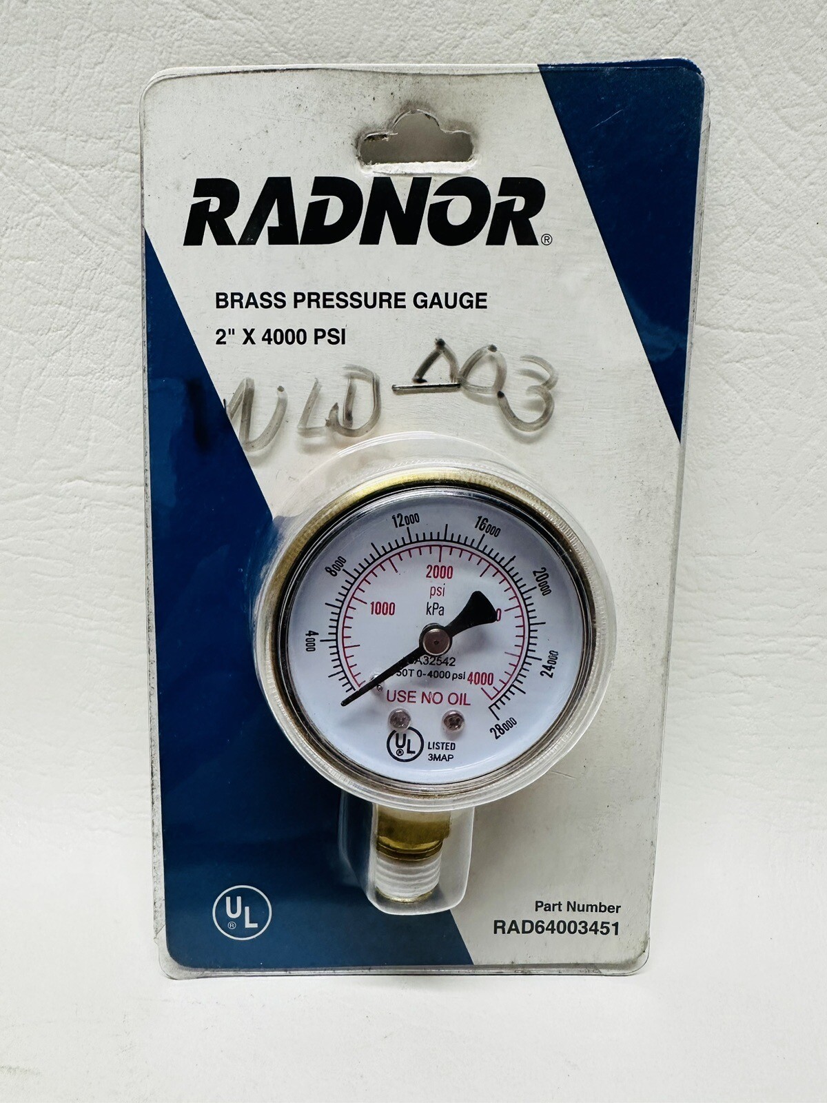 NEW Radnor RAD64003451 Regulator Gauge