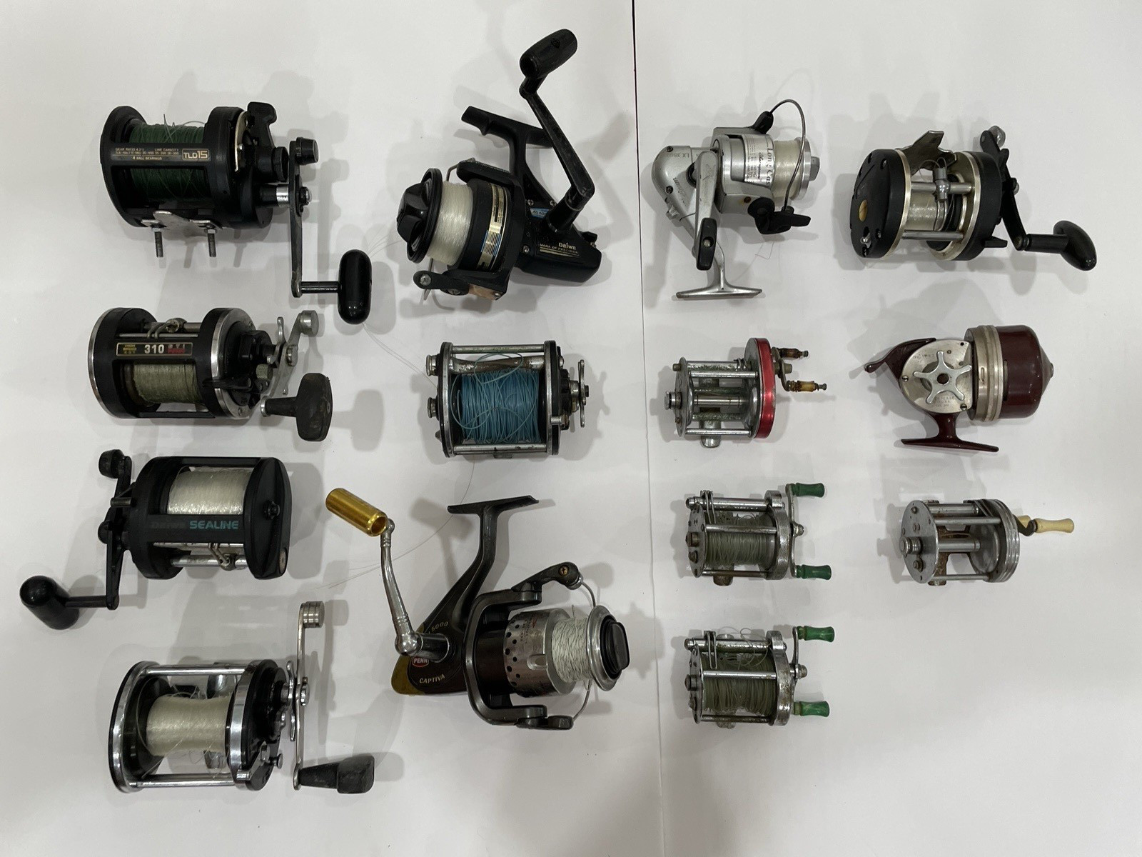 Lot of 14 Spinning/Casting Reels Daiwa Shakespeare Penn Shimano Bronson Pfleuger
