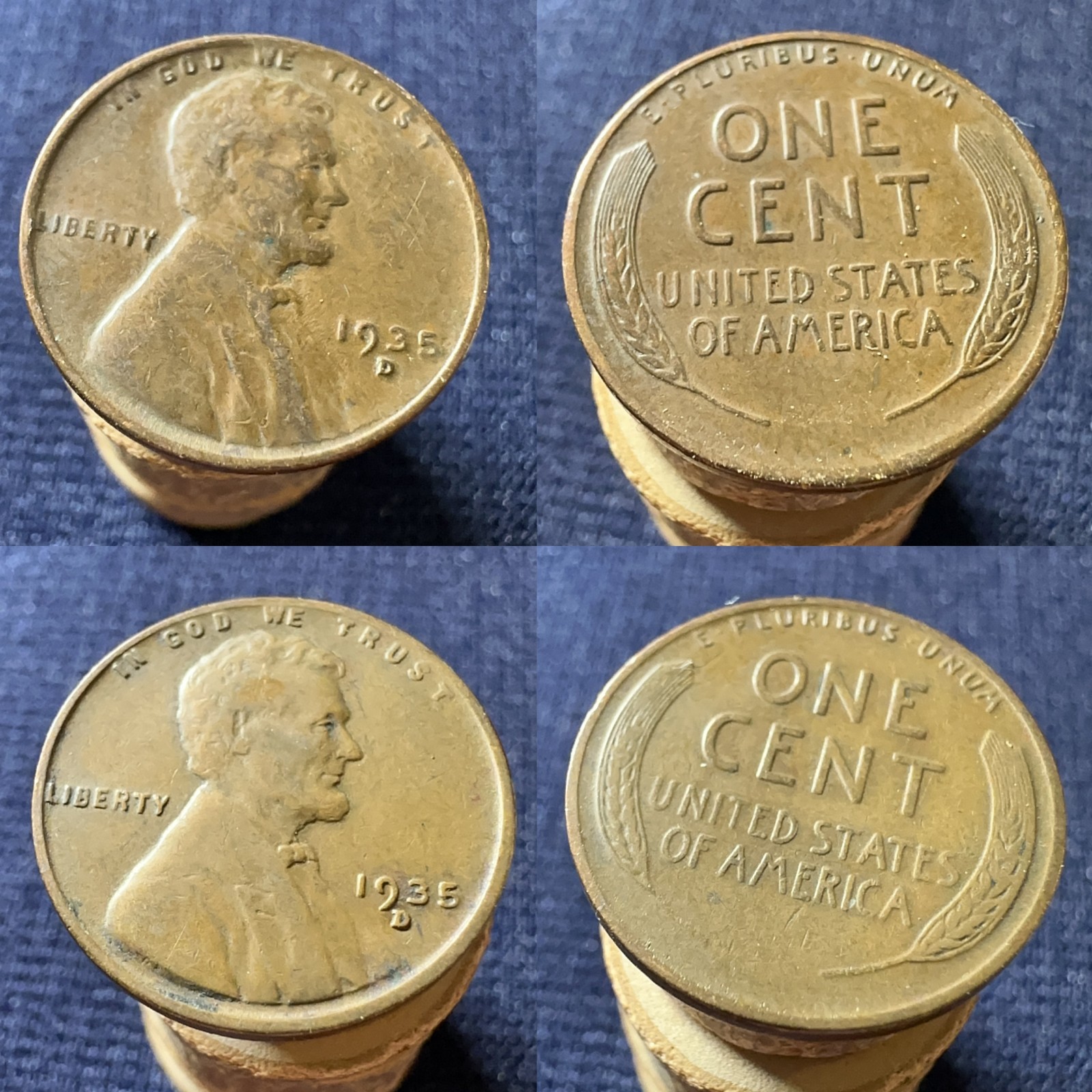 1935-D Lincoln Wheat Cent Penny 1c - Circulated Fine/Very Fine (F/VF)
