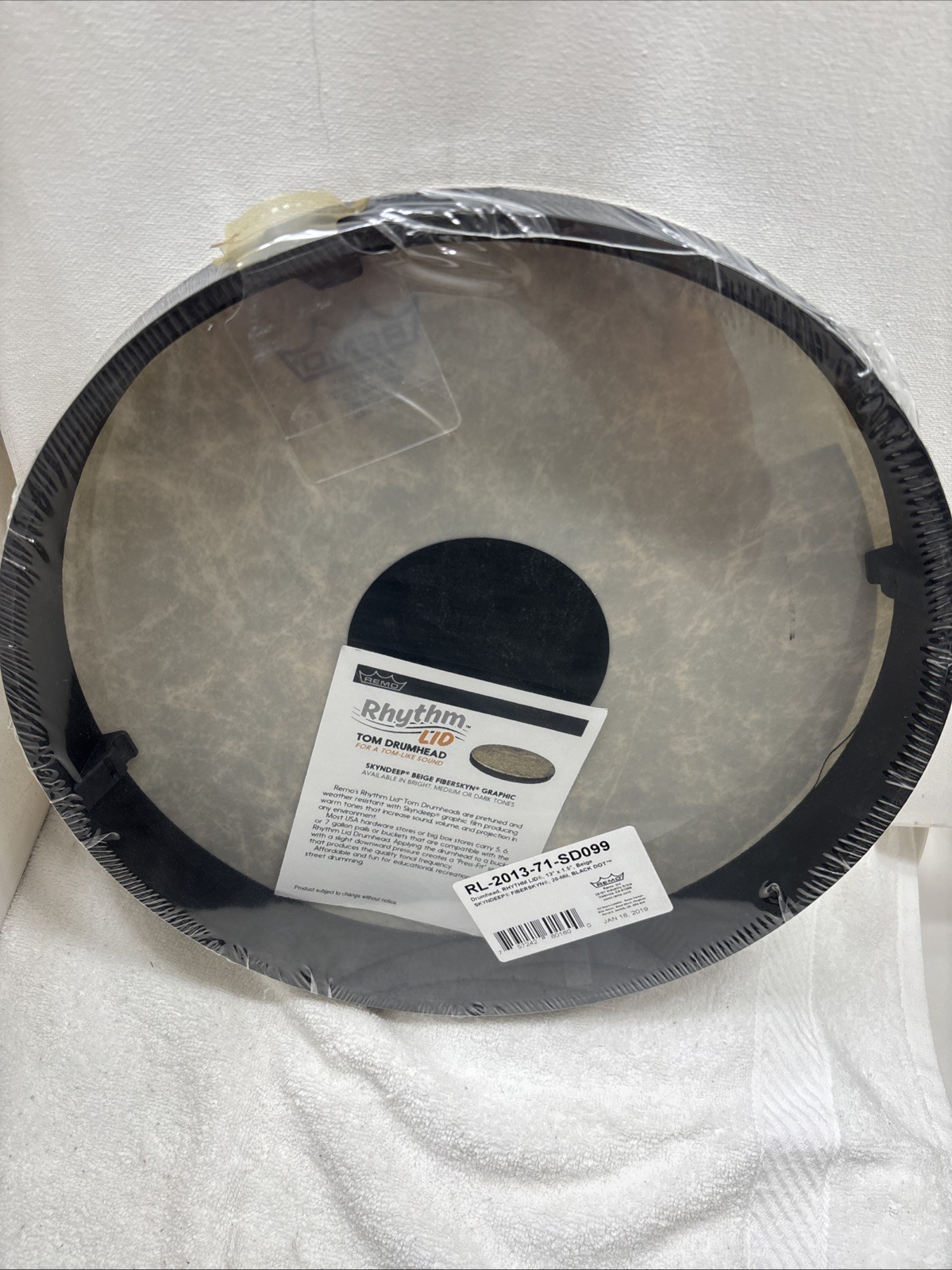 REMO Rhythm LID SKYNDEEP Beige Fiber Skin 13" x 1.5"