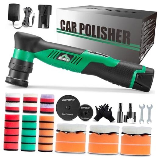 S5 Cordless Mini Car Polisher Buffer Machine Dual Action & Rotary Mini White