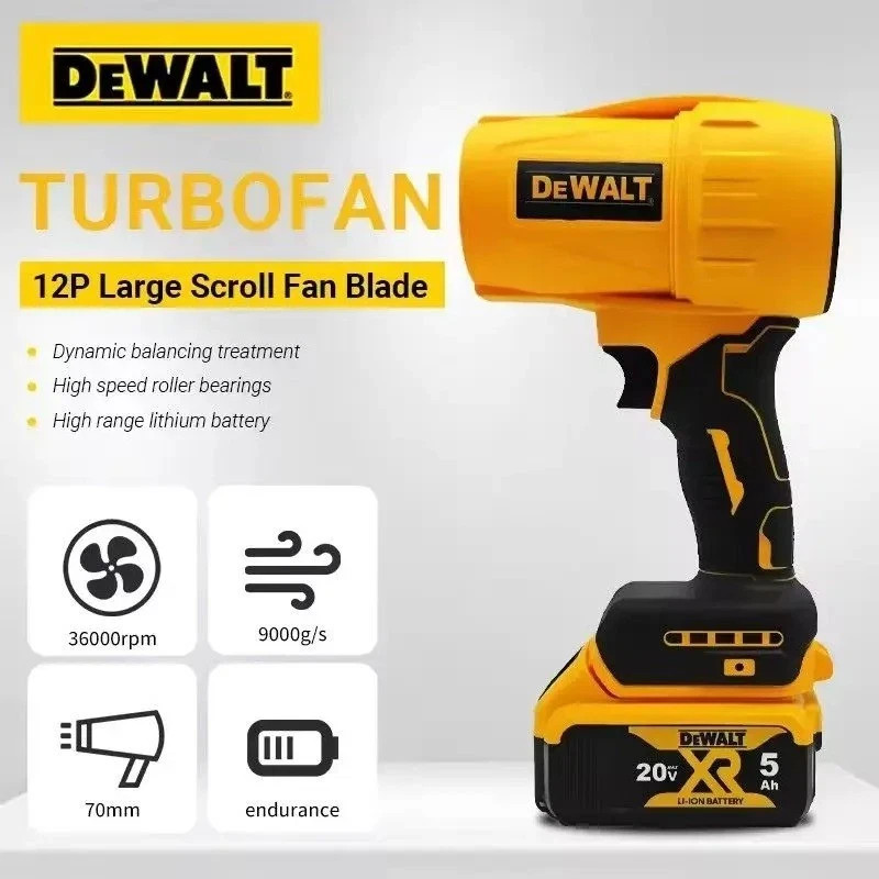 DEWALT Cordless Air Blower Brushless Turbo Fan Violent Fan 800G Thrust Handheld