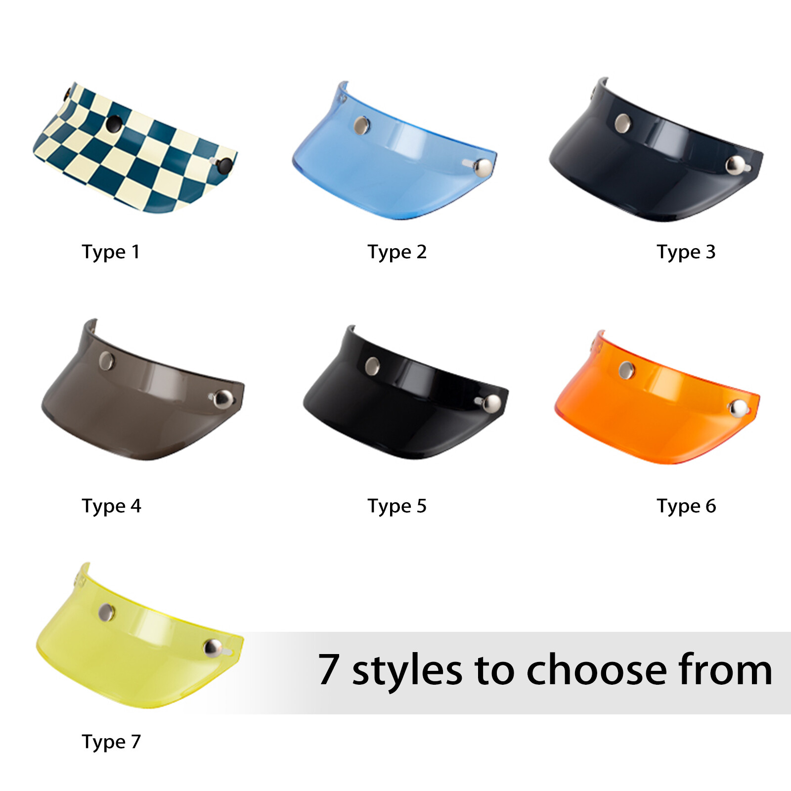 Motorcycle Visor Motorcycle 3/4 Open - G8U4