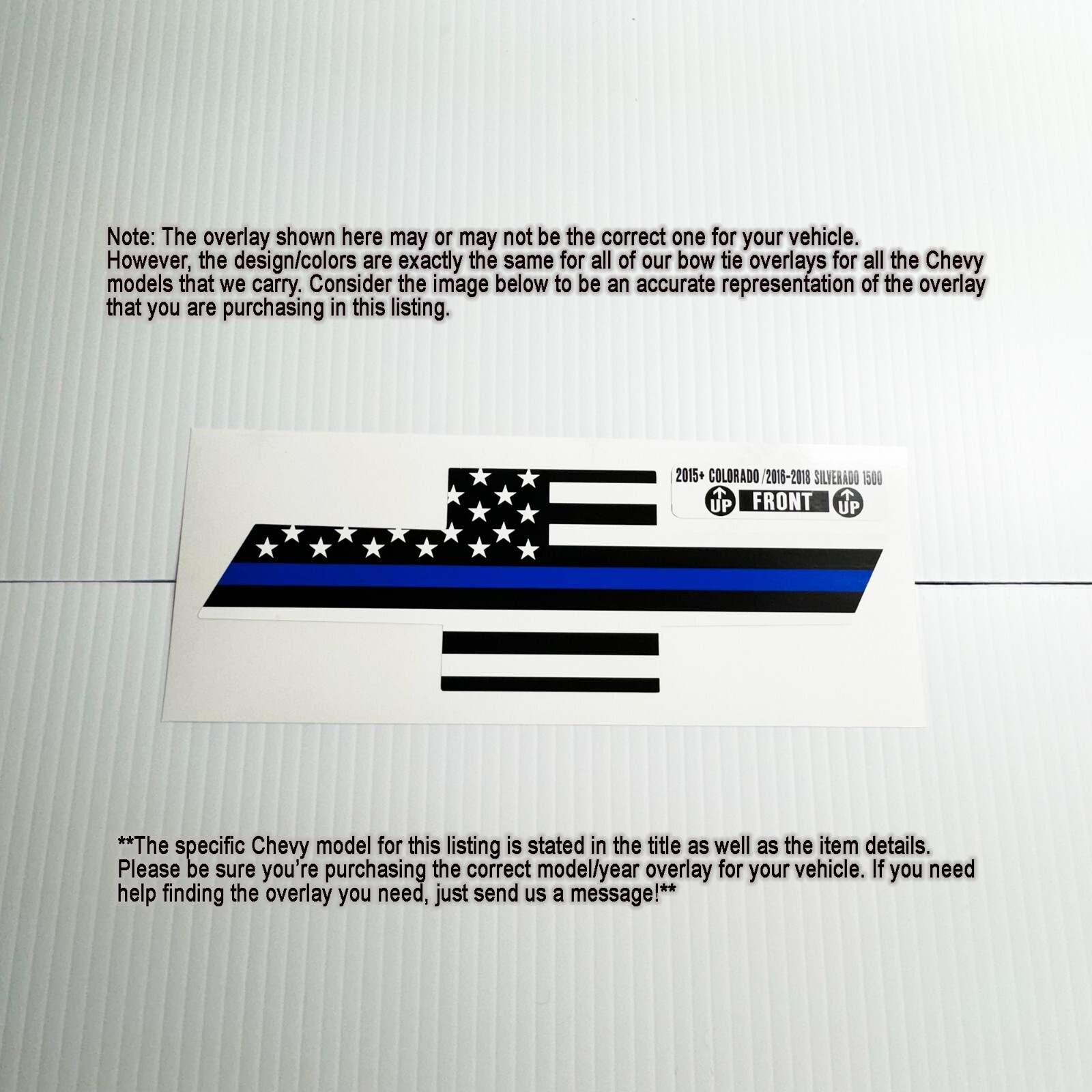 Fits 2018-2023 Chevy Traverse *ONLY*(NON-DOMED) overlay *PRECUT* B&Wthinblueline