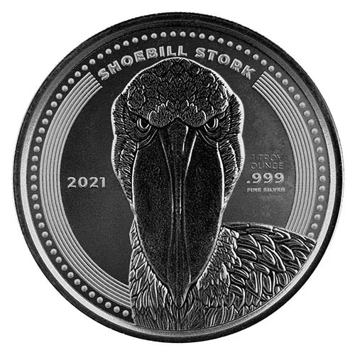 2021 Republic of Congo Shoebill Stork Silver 1 oz