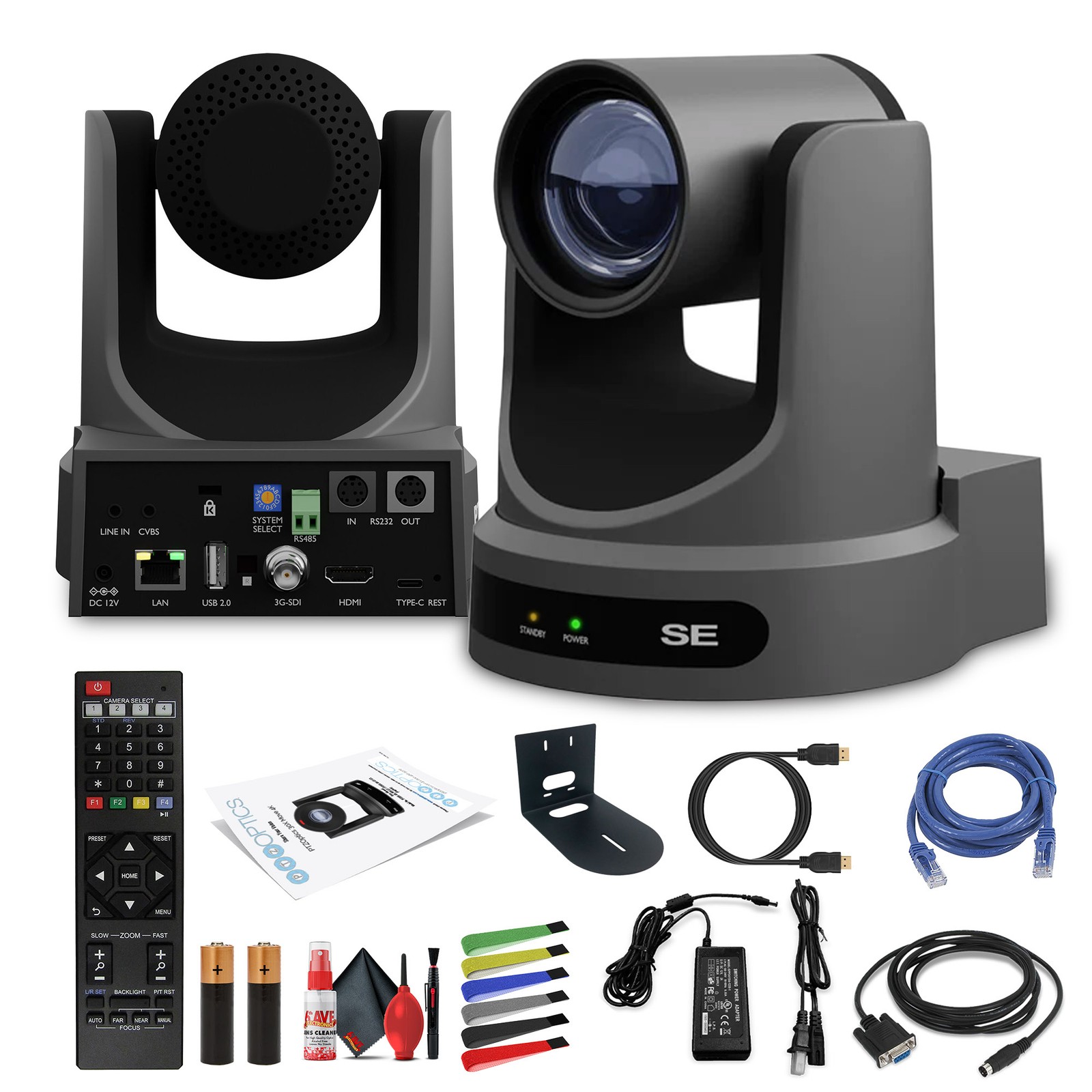 PTZOptics Move SE PTZ Camera with 20x Optical Zoom (Gray) (PT20X-SE-GY-G3) +