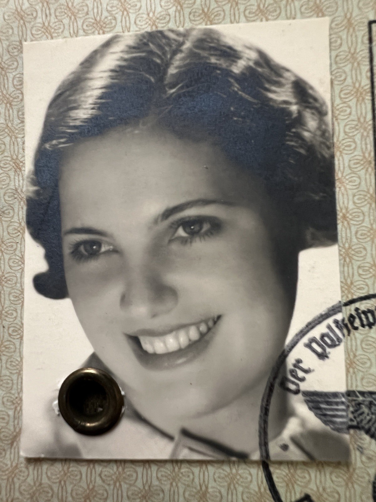 WWII German Passport 1939 Vienna Woman Photo Switzerland Travel Pre-War