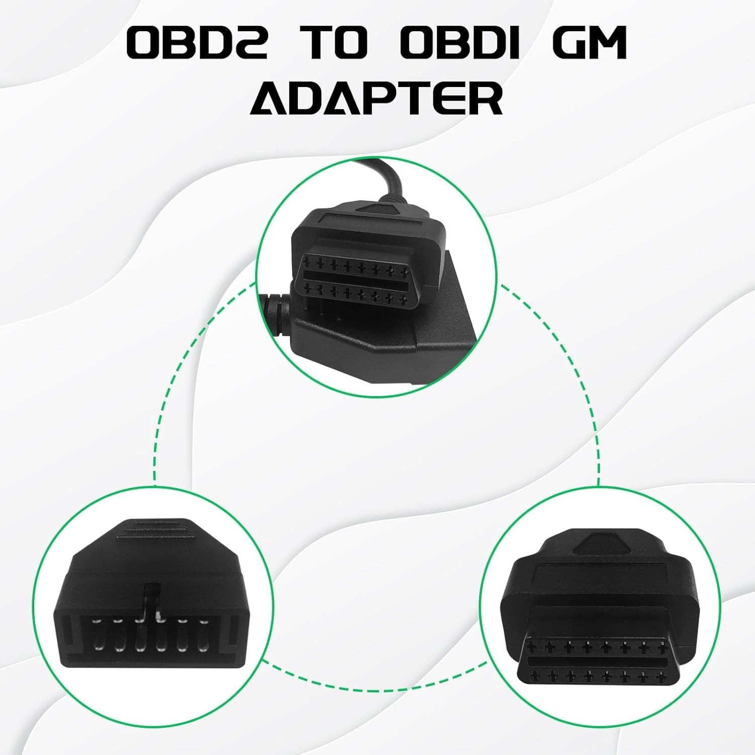 OBD1 Scanner, OBD1 to OBD2 GM Adapter, OBD 1 Scanner Cable Code Reader OBD1 12 P