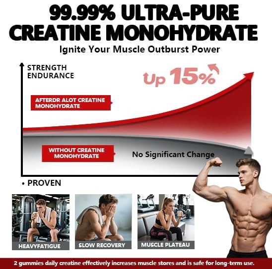 Creatine Gummies 90 Count Energy Strength Muscle Build