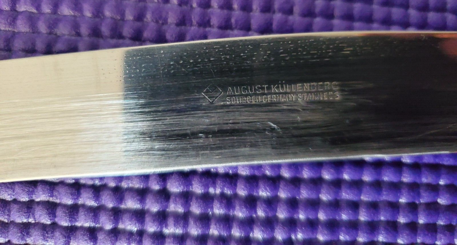 Vintage AUGUST KULLENBERG SOLINGEN GERMANY KNIFE 7 3/4" BLADE 13" OVERALL LENGTH