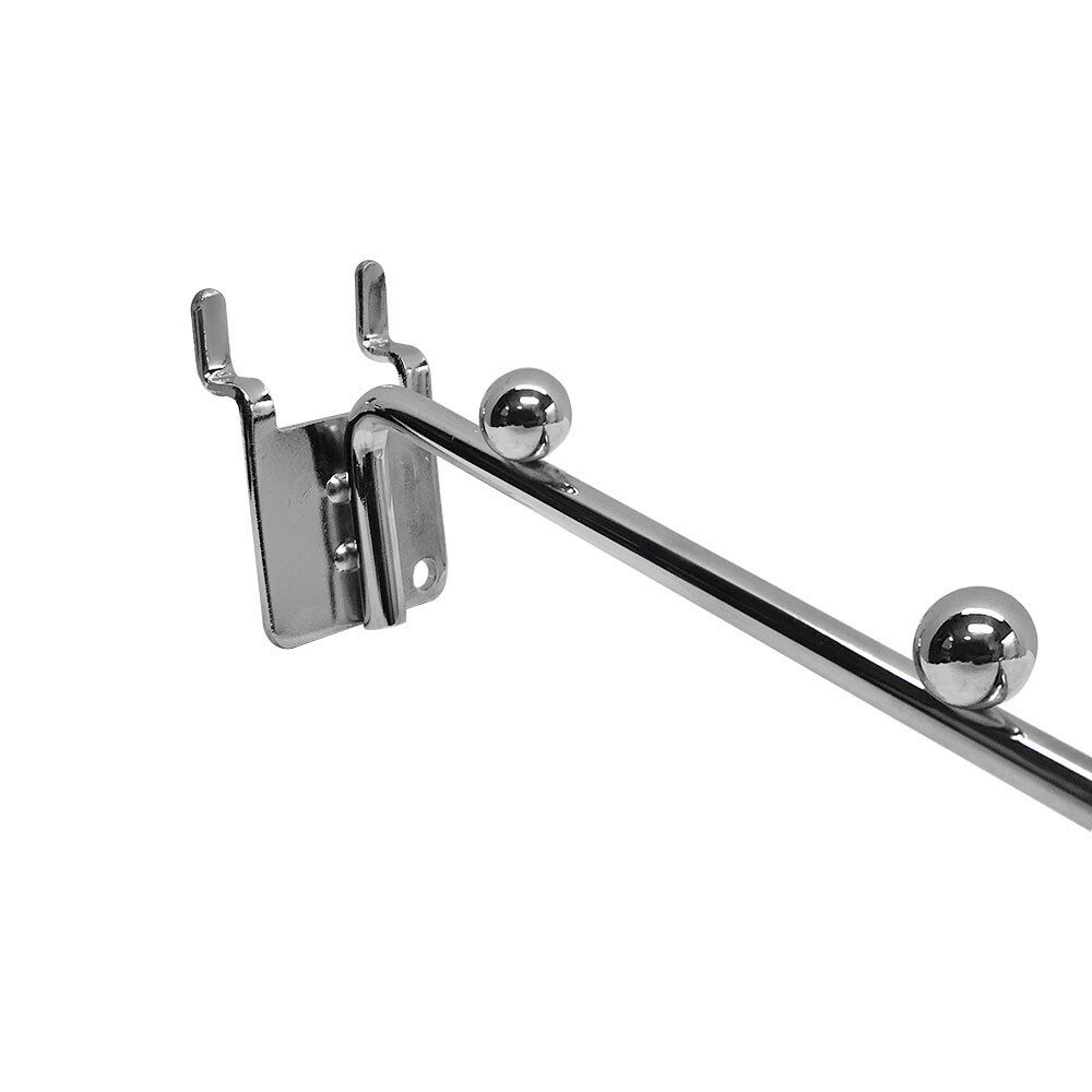 Chrome Pegboard 6 Ball 14" Long Waterfall Hanging Fixture Display