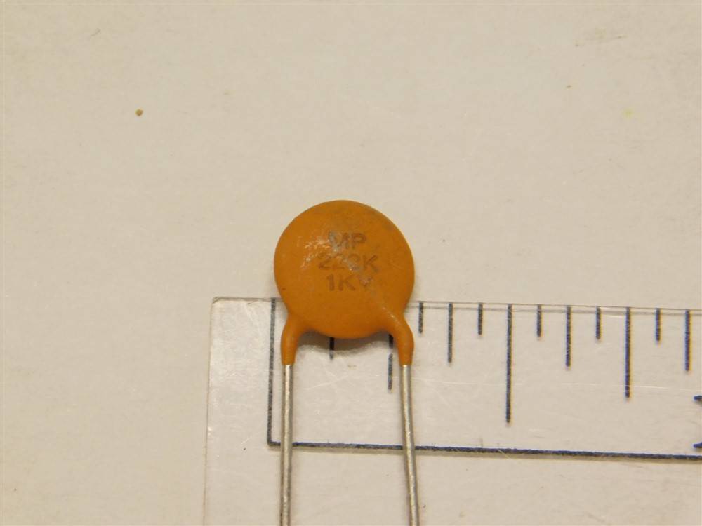 50 Multi Products GB-222K 2200pF 1000V 10% Z5F Ceramic Disc Capacitors 7.5mm Dia