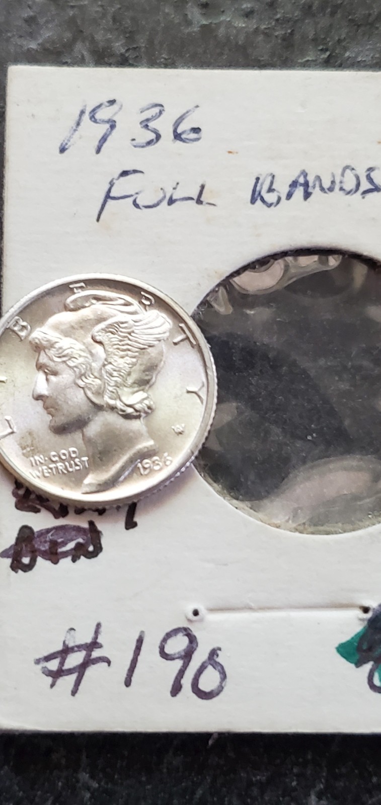 1936 Mercury Dime UNC UNCIRCULATED FSB #190