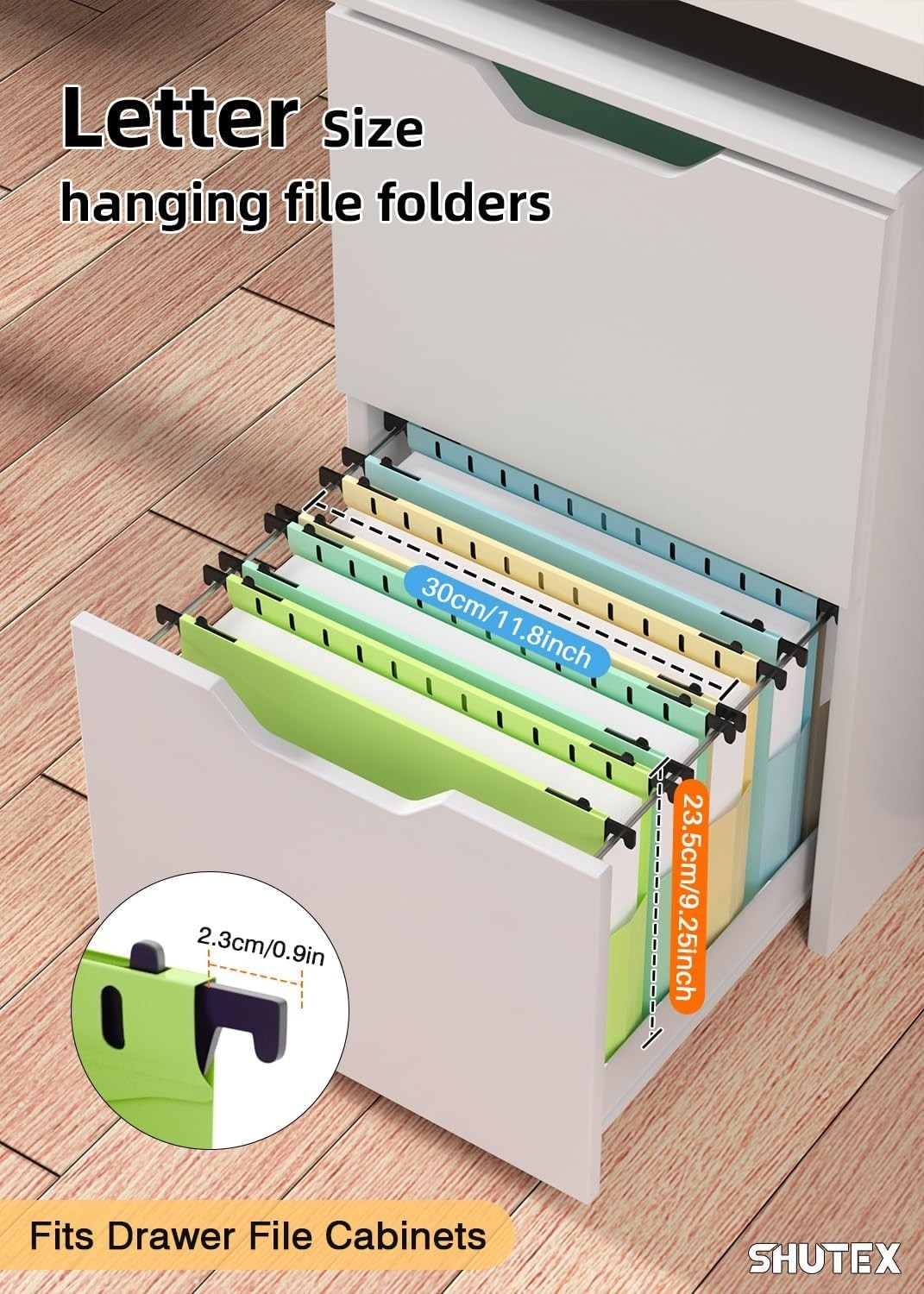 Extra Capacity Plastic Hanging File Folders,12 Pack Reinforced Hang Folder,Heavy