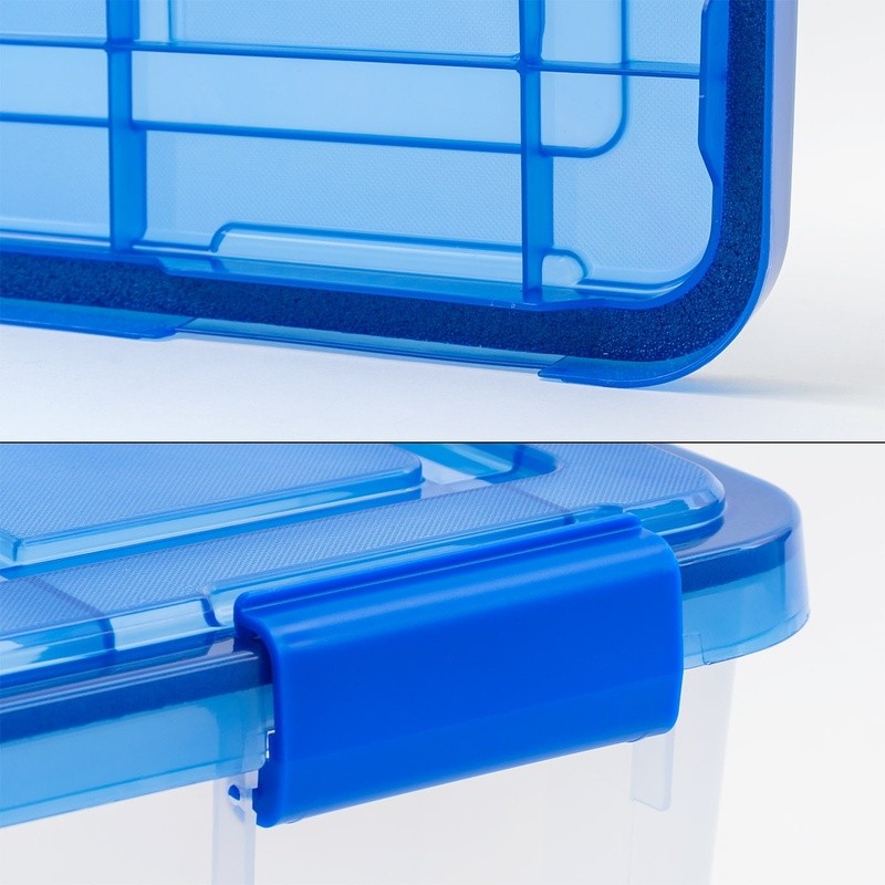 Airtight Clear Storage Bins W/ Lids Stackable Heavy Duty Organizing Totes New