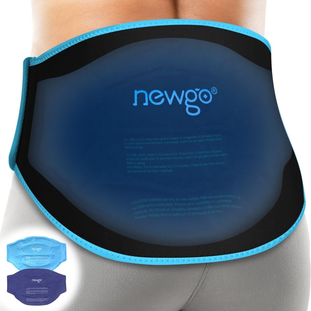 Gel Ice Pack for Back Injuries and Pain Relief, 2 Pack Lower Back Ice Pack Wrap