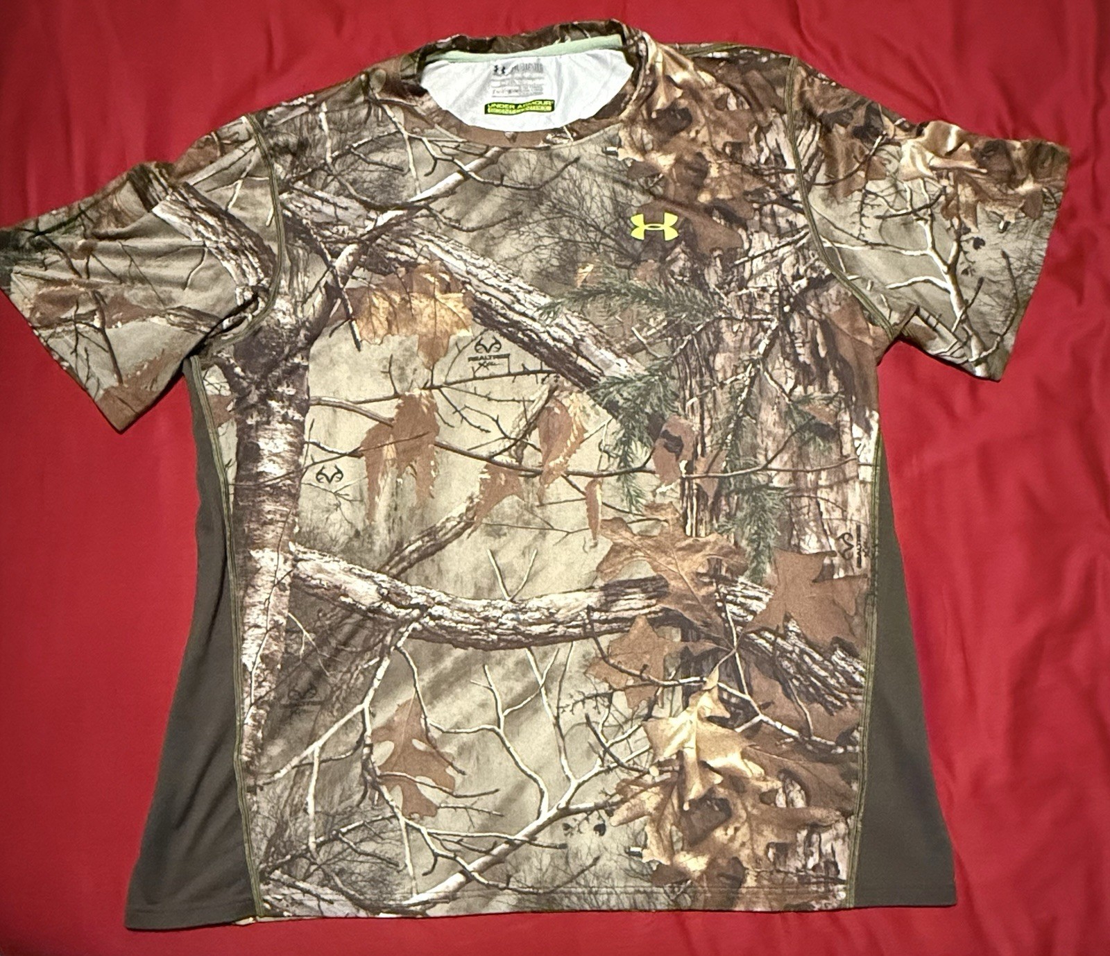 Under Armour Men’s 3XL Scent. Control Camo Hunting Shirt-Realtree Xtra