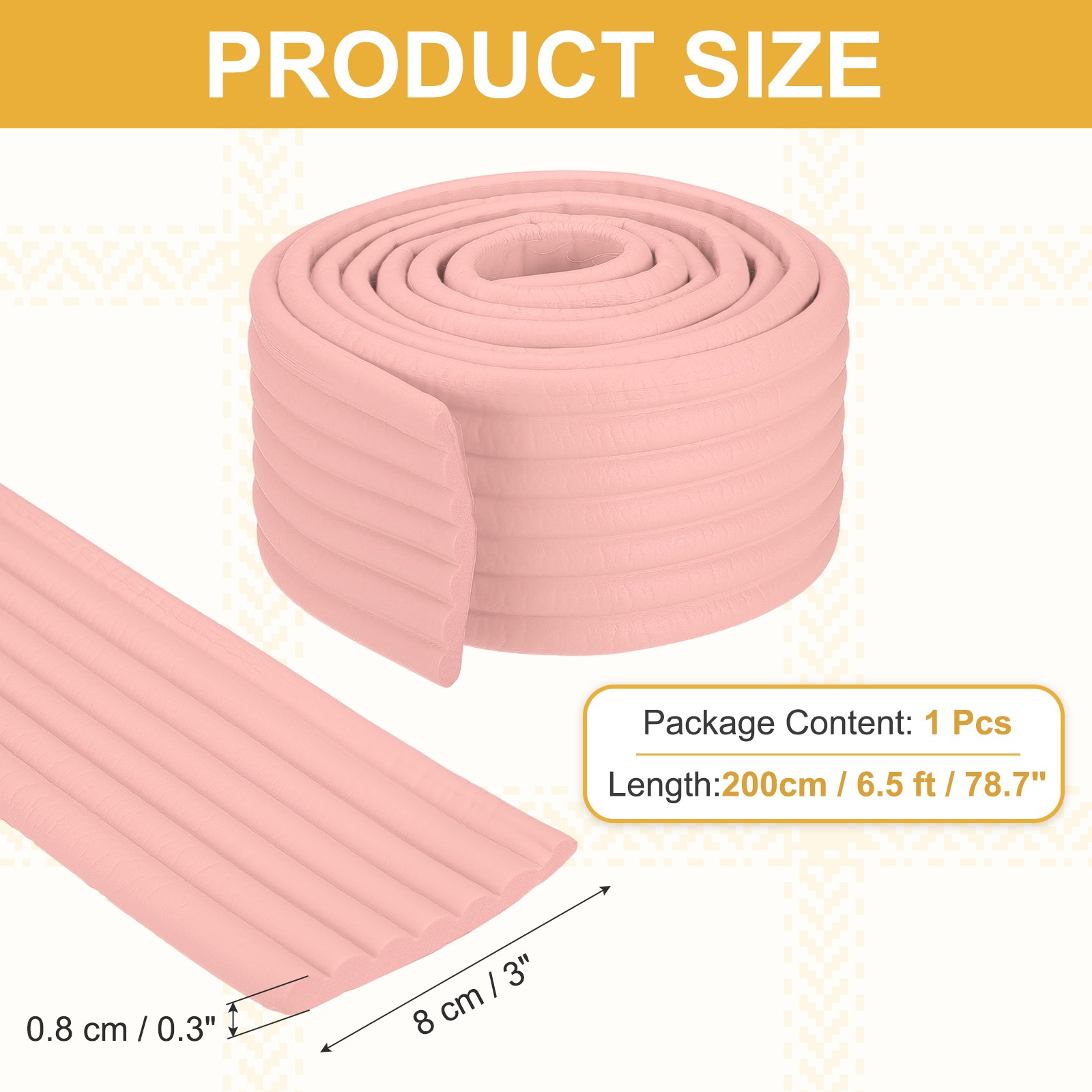 Bunk Bed Ladder Pad, (2m/6.5 Ft, Pink)(1 Pcs), Bunk Bed Step Foam Padding