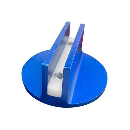 Universal Magnetic Jack Pad, 0.37" Slotted Aluminum Grooved Jack Puck Blue
