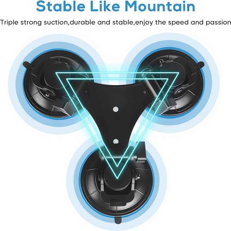 For Starlink Mini Roof Triangular Suction Cup Mount 360 Horizontal Adjustment