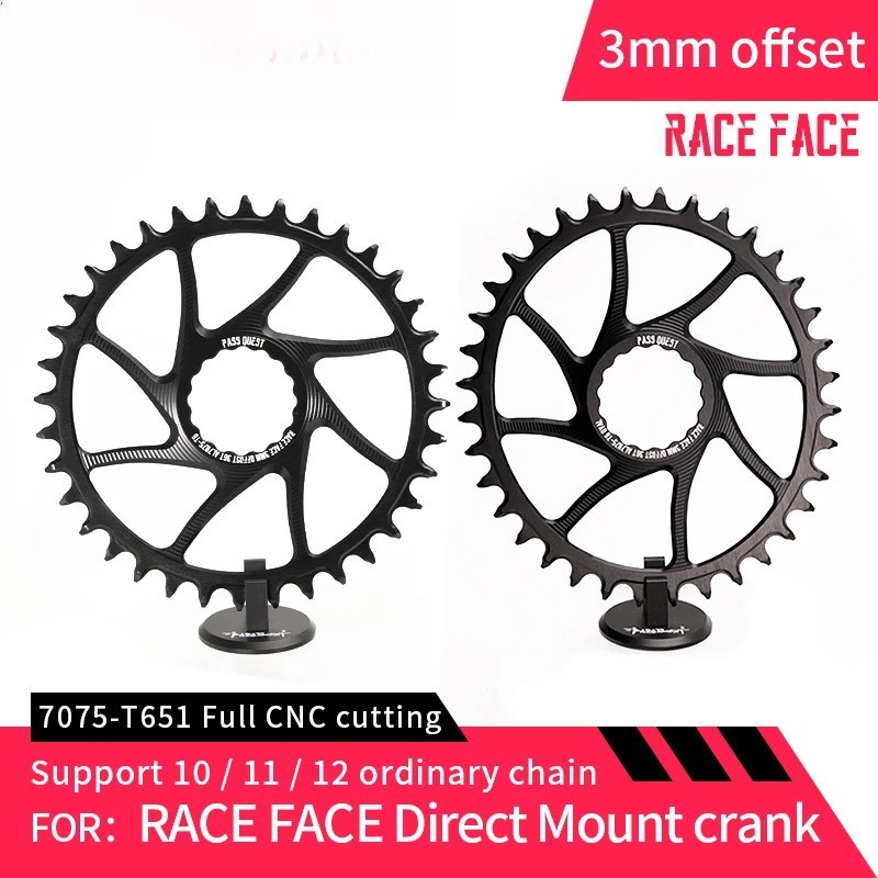 Bike Narrow Wide Chainwheel Offset 3mm Chainring for Direct Mount Crank 28T-38T