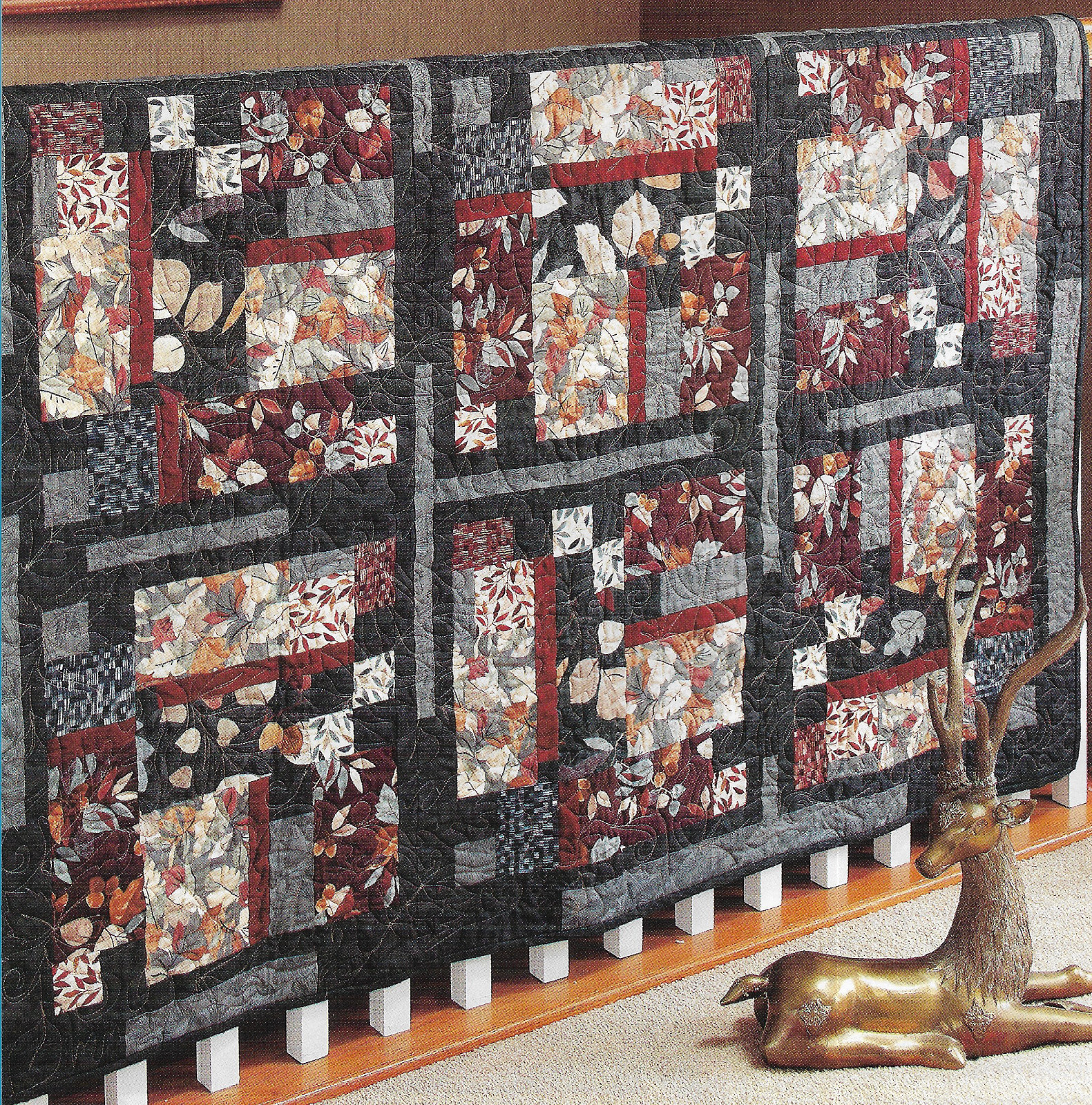 Leaves in Harmony Quilt quilting pattern instructions
