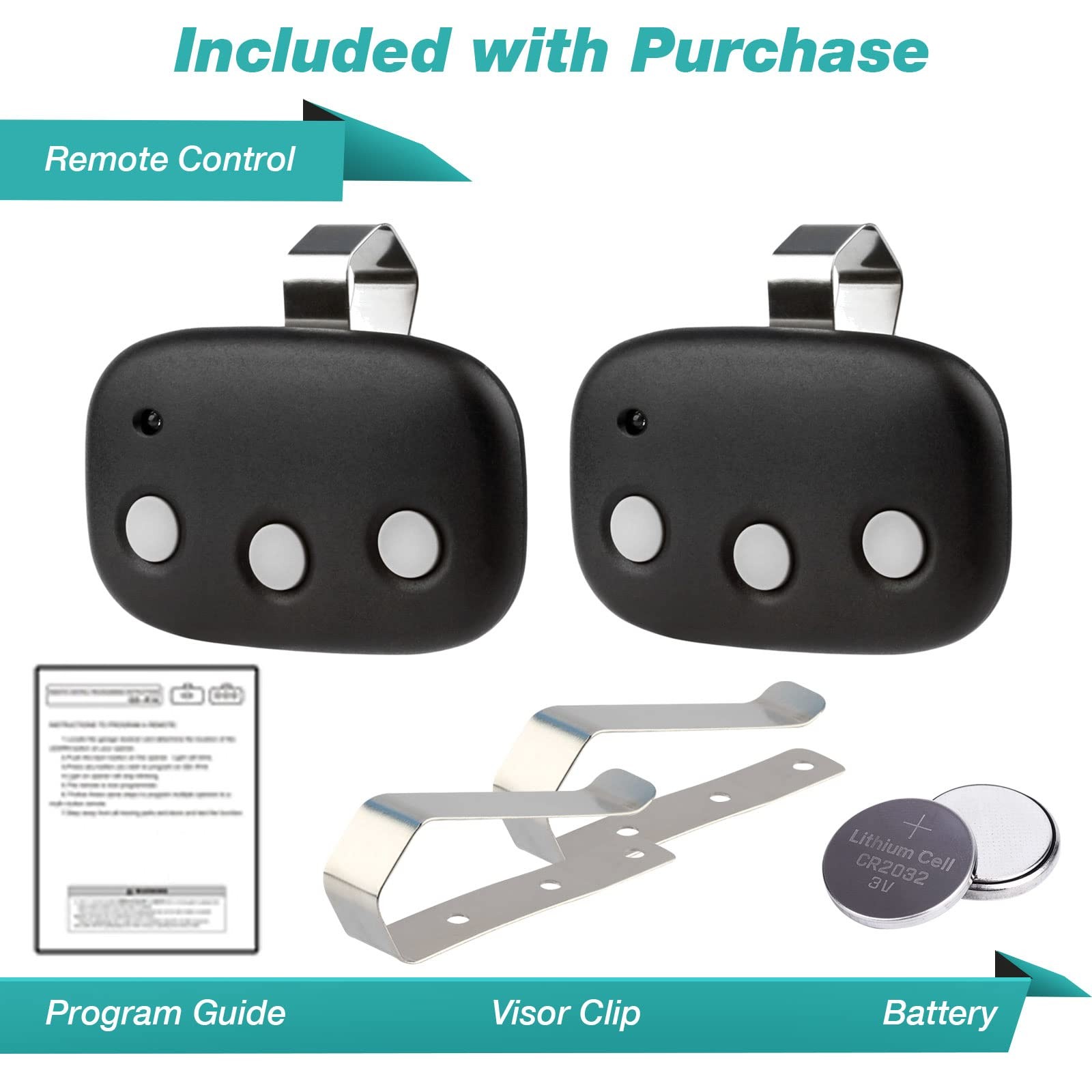 Garage Door Opener Remote 2-Pack for Linear Mega Code MCT-3 DNT00089