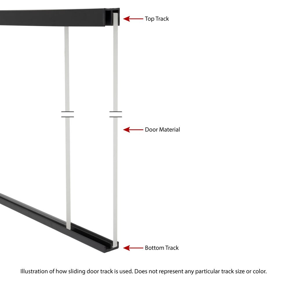 Outwater 1/4" Panel Sliding Door Track Multipack - Color and Size Options