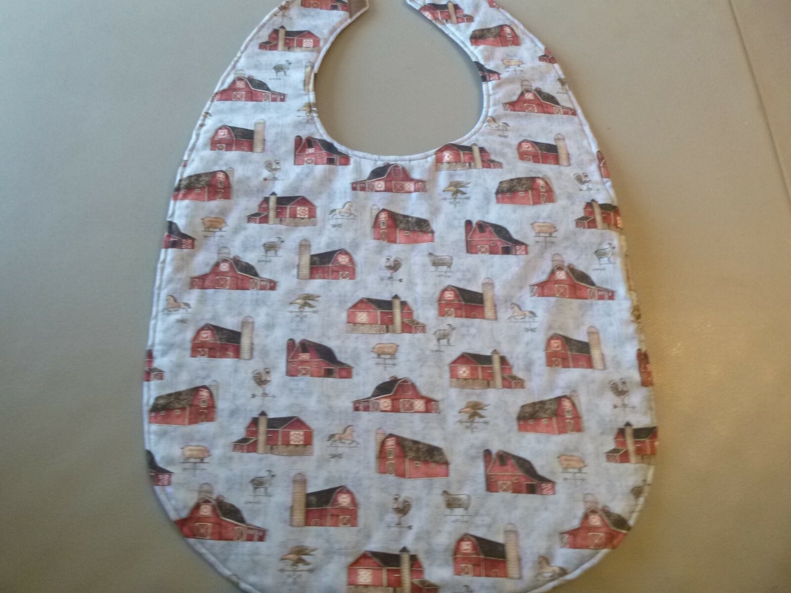 Adult Bib/Clothing Protector double thickness with Quilted Diamond Backing