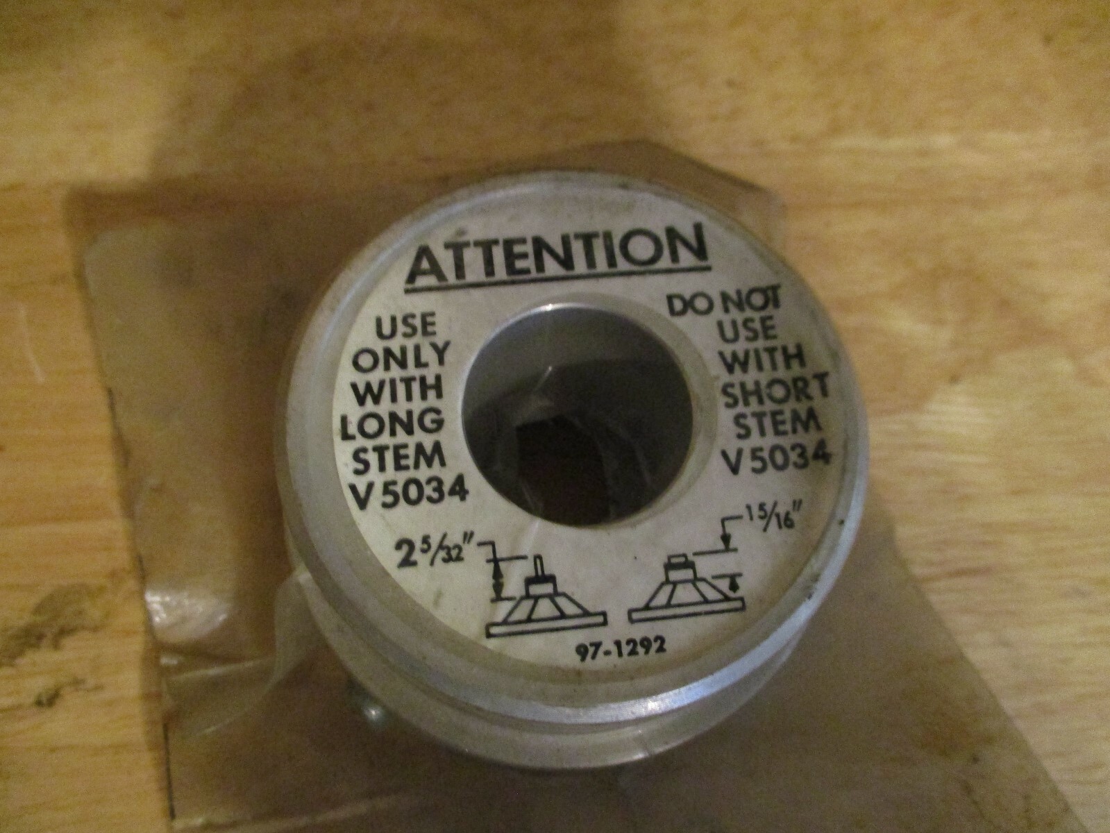 NEW HONEYWELL SHORT STEM ADAPTOR 97-1292