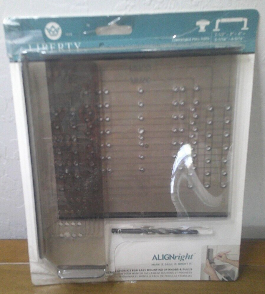 Liberty Align Right Cabinet & Drawer Knob Installation Template Guide ~Drill Bit