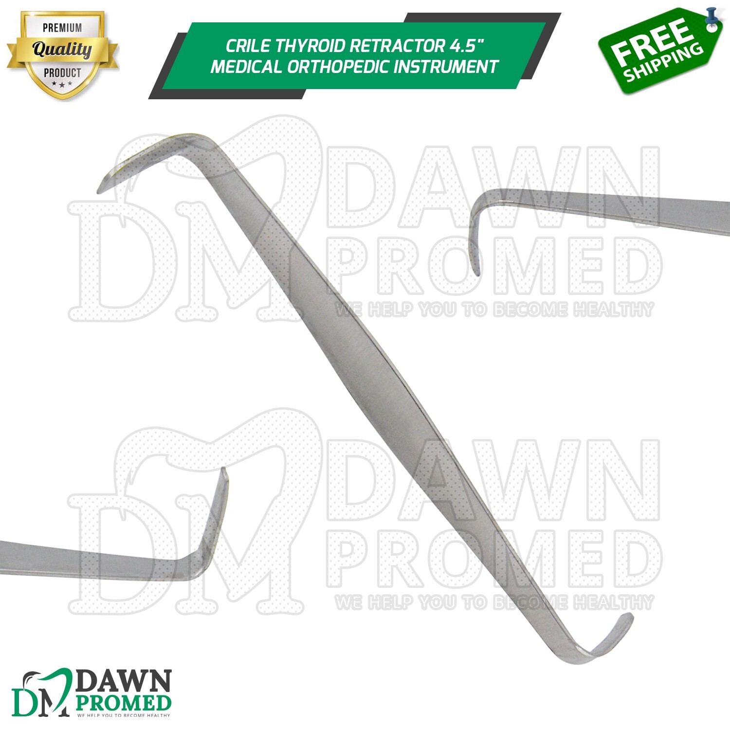 Crile Thyroid Retractor 4.5" Medical Surgical Orthopedic Instrument German Grade
