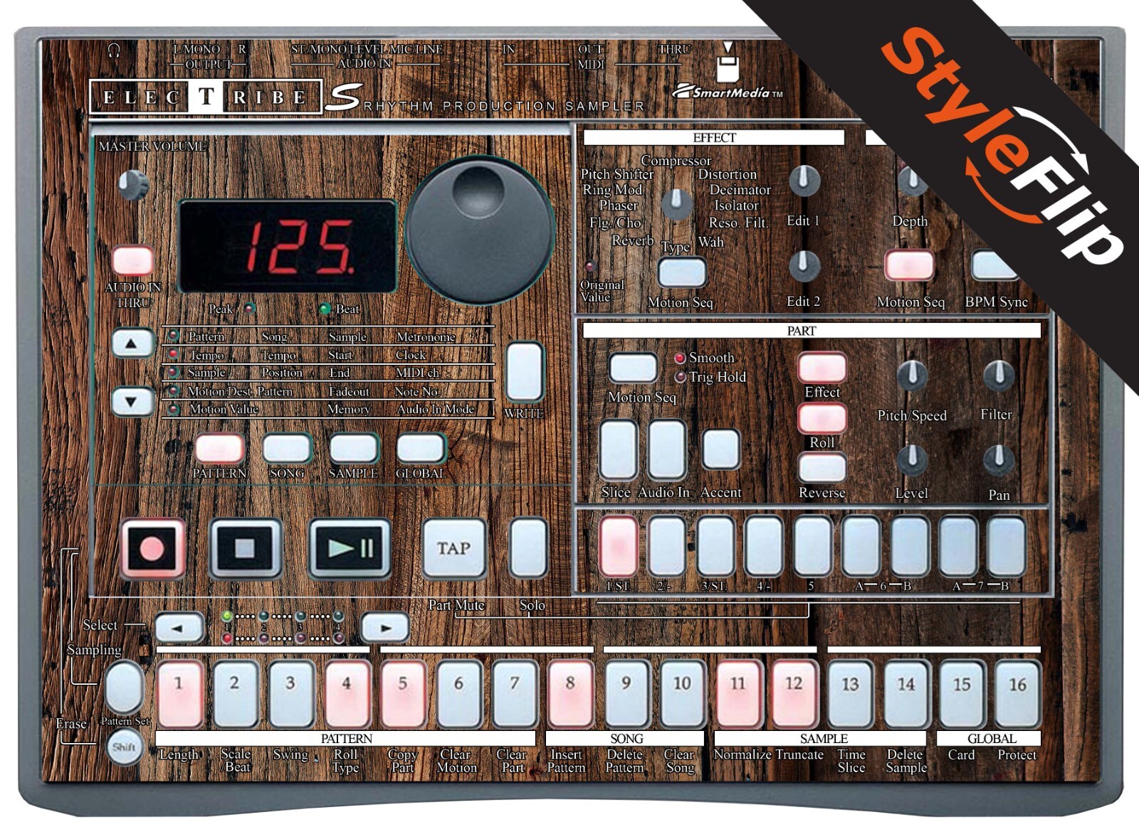 Korg Electribe ES-1 Skin | Wood 3 | Protective Decal | StyleFlip Skins
