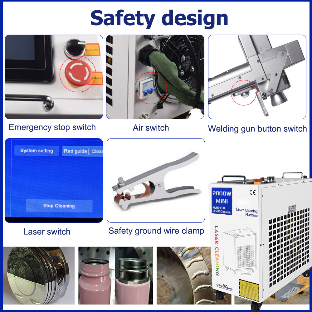 2000W BWT Laser Cleaning Machine Remove Oil Paint 220V Laser Rust Removal Tool