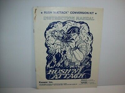 Konami Rush 'N Attack Original Video Arcade Game Instruction Kit Manual 1985