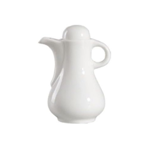 6 Oz Bone White Porcelain Vinegar Bottle For Restaurants and Home Use 24 Pcs
