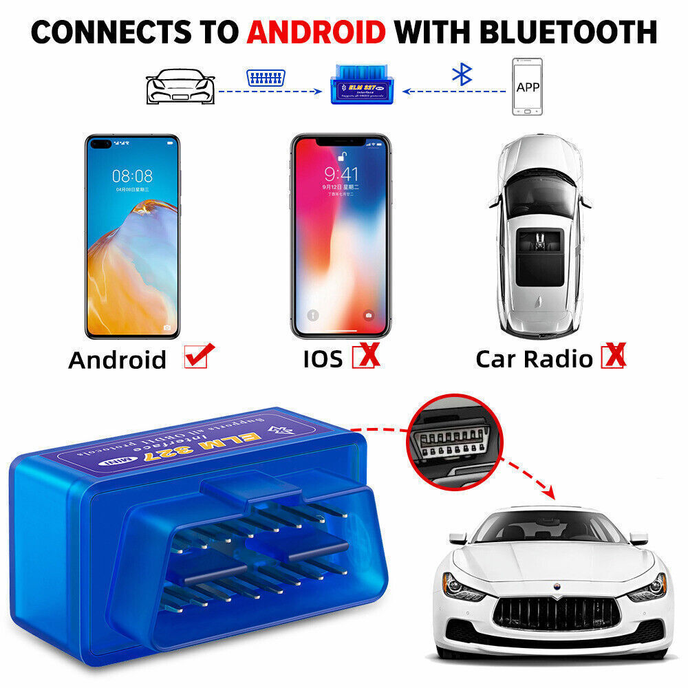 ELM327 OBD2 Code Reader Bluetooth Auto Diagnostic Tool OBDII Scanner