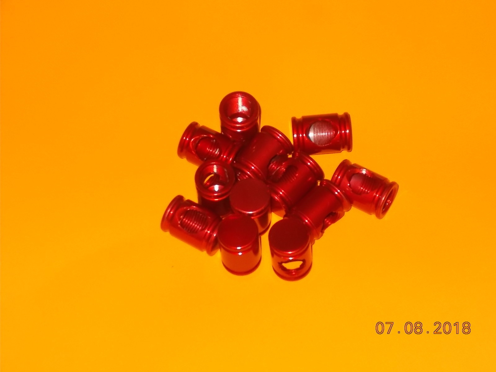 Tobacco Pipe parts & accessories - (1) 2 Way Elbow- Round - Anodized - Red