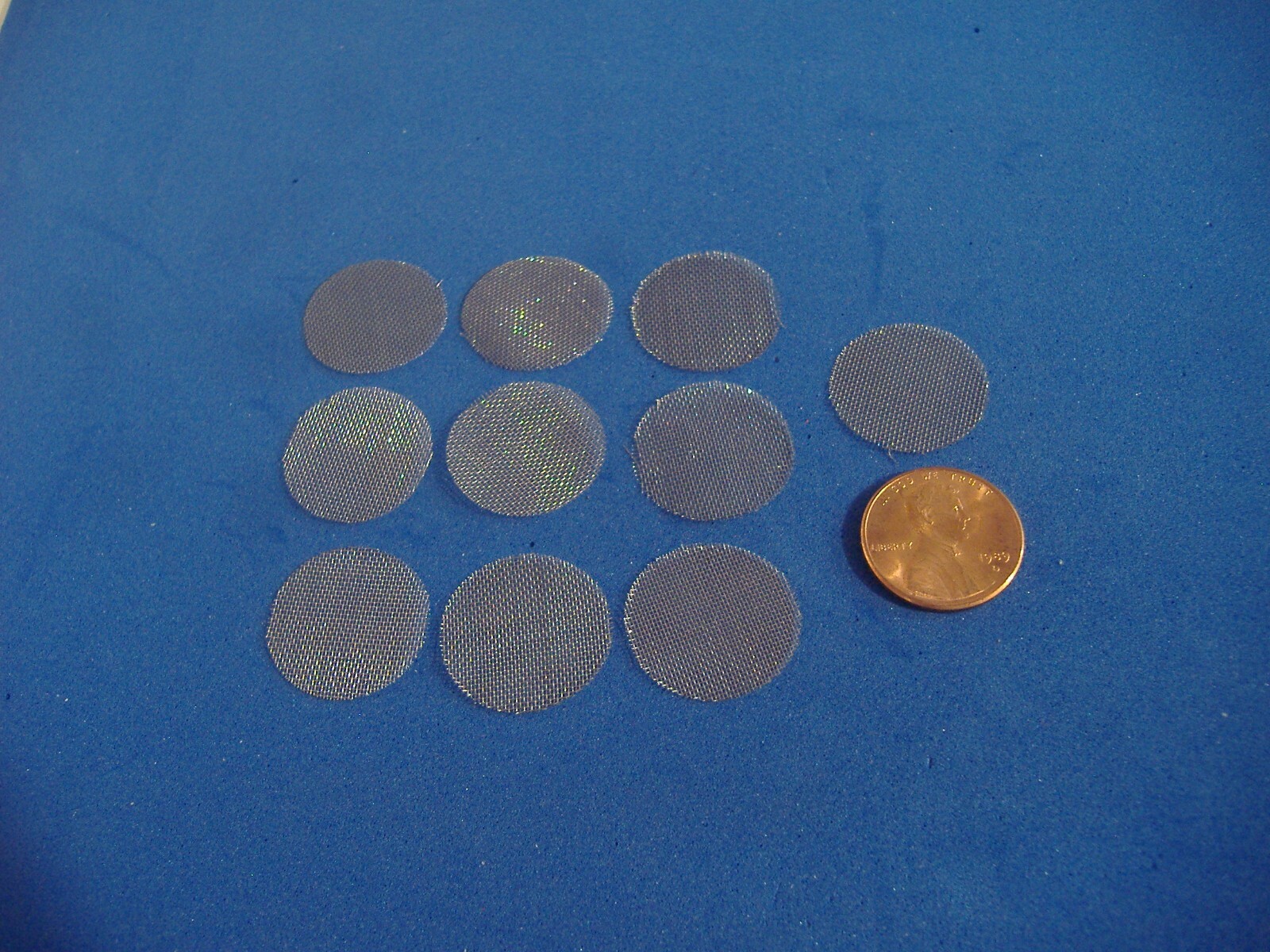 LOT OF TEN PIECE FAUCET AERATOR SCREENS 25/32" 50 MESH STAINLESS STEEL
