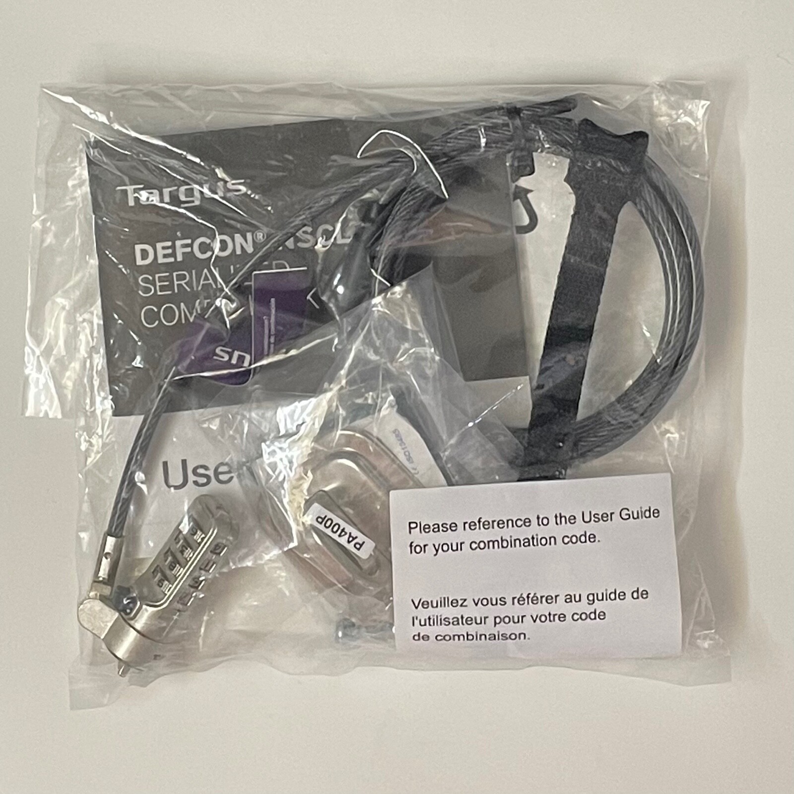 Targus~~~ Defcon Trapezoid Serialized 🐇Combo Cable Lock~~~ ASP66GLX-S
